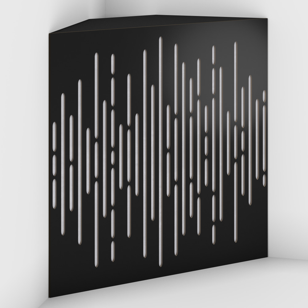 Corner Bass Trap «Wave Fabric» Black