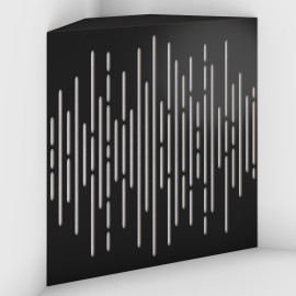 Corner Bass Trap «Wave Fabric» Black