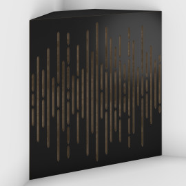Corner Bass Trap «Wave Fabric» Black
