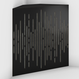 Corner Bass Trap «Wave Fabric» Black