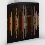 Corner Bass Trap «Wave Fabric» Black Plastic