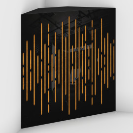 Corner Bass Trap «Wave Fabric» Black Plastic