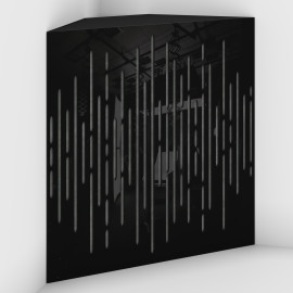 Corner Bass Trap «Wave Fabric» Black Plastic