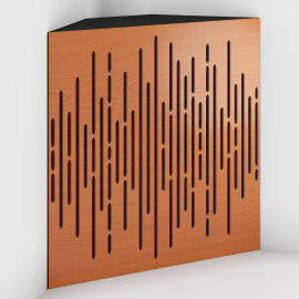 Corner Bass Trap «Wave Fabric» Cherry