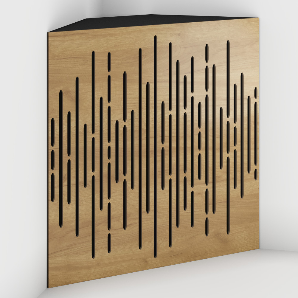 Corner Bass Trap «Wave Fabric» Oak