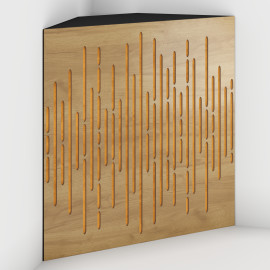 Corner Bass Trap «Wave Fabric» Oak