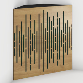 Corner Bass Trap «Wave Fabric» Oak