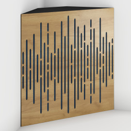 Corner Bass Trap «Wave Fabric» Oak