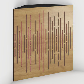 Corner Bass Trap «Wave Fabric» Oak