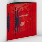 Corner Bass Trap «Wave Fabric» Red Plastic
