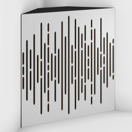 Corner Bass Trap «Wave Fabric» White