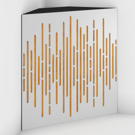 Corner Bass Trap «Wave Fabric» White