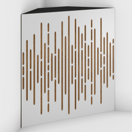 Corner Bass Trap «Wave Fabric» White