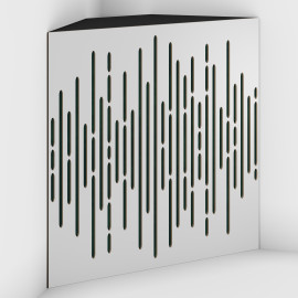 Corner Bass Trap «Wave Fabric» White