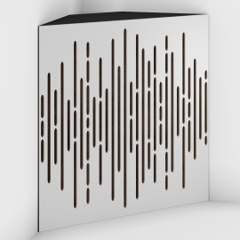 Corner Bass Trap «Wave Fabric» White