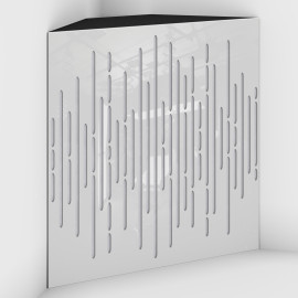 Corner Bass Trap «Wave Fabric» White Plastic