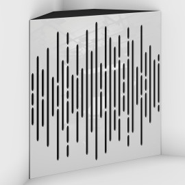 Corner Bass Trap «Wave Fabric» White Plastic