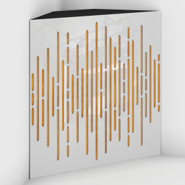 Corner Bass Trap «Wave Fabric» White Plastic