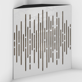Corner Bass Trap «Wave Fabric» White Plastic