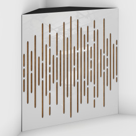 Corner Bass Trap «Wave Fabric» White Plastic