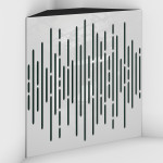 Corner Bass Trap «Wave Fabric» White Plastic