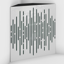 Corner Bass Trap «Wave Fabric» White Plastic