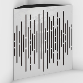 Corner Bass Trap «Wave Fabric» White Plastic