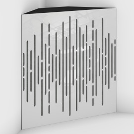 Corner Bass Trap «Wave Fabric» White Plastic