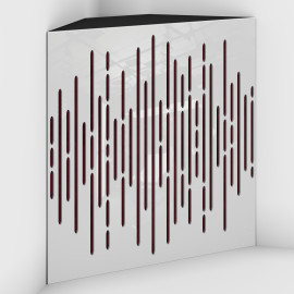 Corner Bass Trap «Wave Fabric» White Plastic