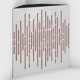 Corner Bass Trap «Wave Fabric» White Plastic