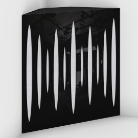 Corner Bass Trap «Pulse Fabric» Black Plastic