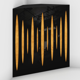 Corner Bass Trap «Pulse Fabric» Black Plastic