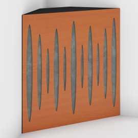 Corner Bass Trap «Pulse Fabric» Cherry