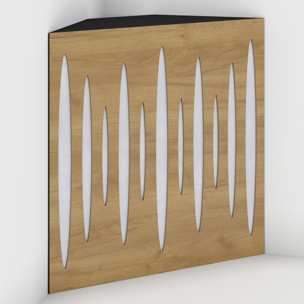Corner Bass Trap «Pulse Fabric» Oak