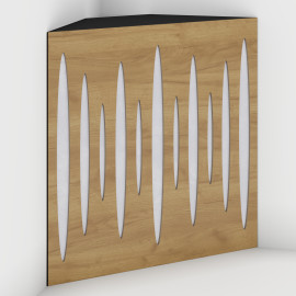 Corner Bass Trap «Pulse Fabric» Oak