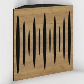 Corner Bass Trap «Pulse Fabric» Oak