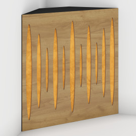 Corner Bass Trap «Pulse Fabric» Oak