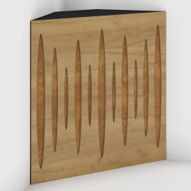 Corner Bass Trap «Pulse Fabric» Oak