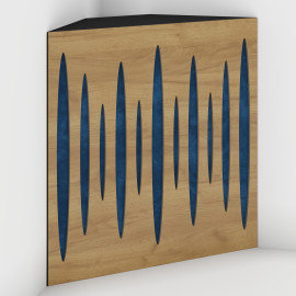Corner Bass Trap «Pulse Fabric» Oak