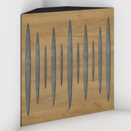 Corner Bass Trap «Pulse Fabric» Oak