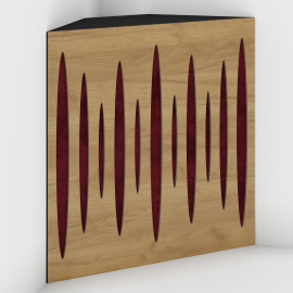 Corner Bass Trap «Pulse Fabric» Oak