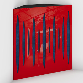 Corner Bass Trap «Pulse Fabric» Red Plastic