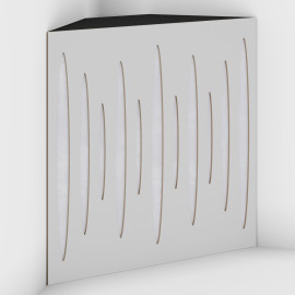 Corner Bass Trap «Pulse Fabric» White