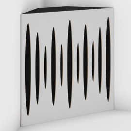 Corner Bass Trap «Pulse Fabric» White
