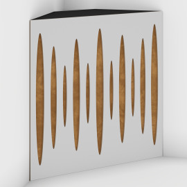 Corner Bass Trap «Pulse Fabric» White