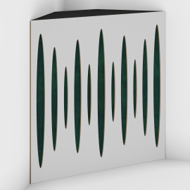 Corner Bass Trap «Pulse Fabric» White