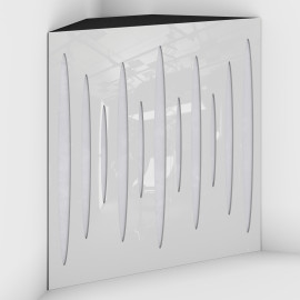 Corner Bass Trap «Pulse Fabric» White Plastic