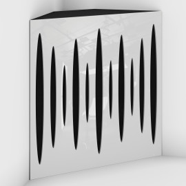 Corner Bass Trap «Pulse Fabric» White Plastic