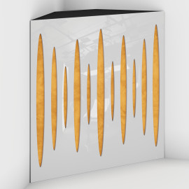 Corner Bass Trap «Pulse Fabric» White Plastic