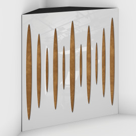 Corner Bass Trap «Pulse Fabric» White Plastic